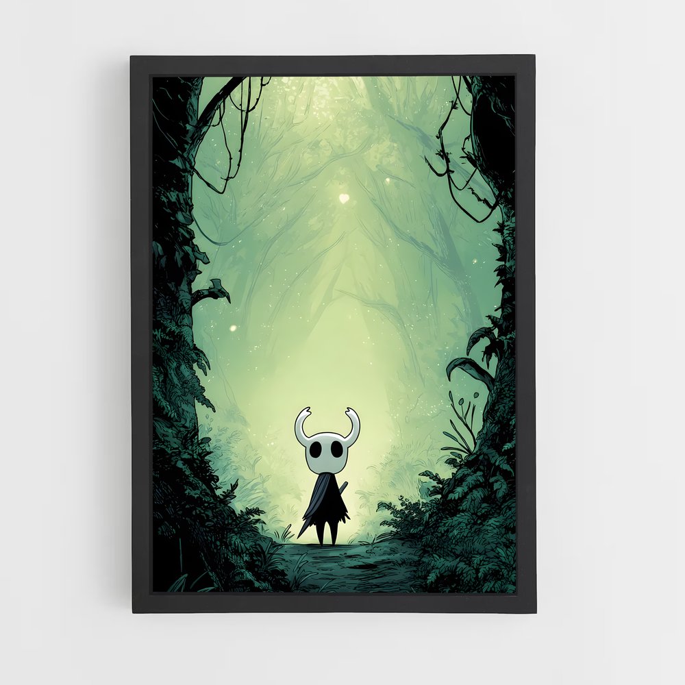 Poster L'Explorateur des Ombres – affiche Hollow Knight (vue 2)